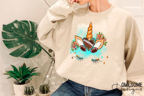 Unicorn Football PNG Sublimation Sublimation Owlsome.Designs 