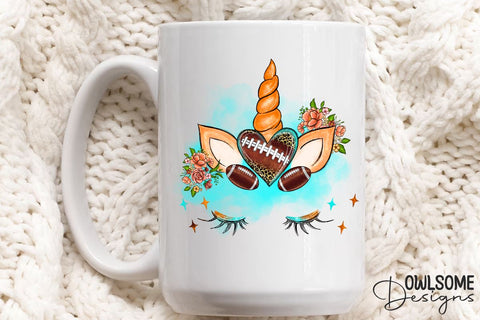 Unicorn Football PNG Sublimation Sublimation Owlsome.Designs 