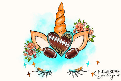 Unicorn Football PNG Sublimation Sublimation Owlsome.Designs 