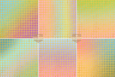 Unicorn Gold Grid Digital Papers Background Digital Pattern SineDigitalDesign 