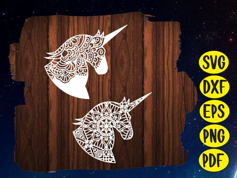 Unicorn Head Paper cut SVG Johan Ru designs 