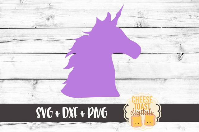 Unicorn Head Silhouette SVG Cheese Toast Digitals 
