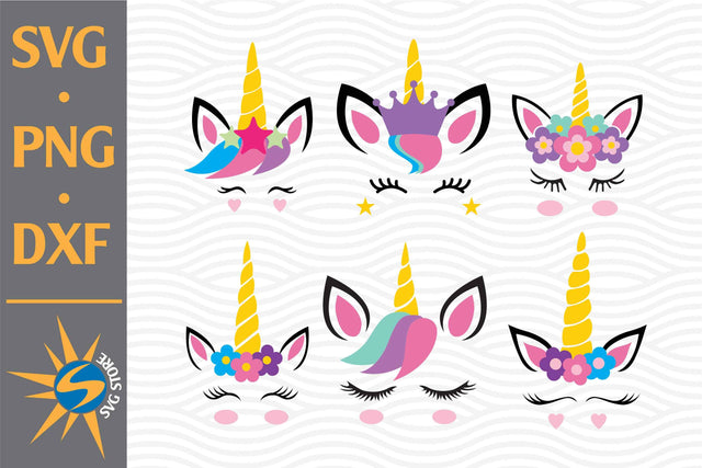 Unicorn Head SVG, PNG, DXF Digital Files Include SVG SVGStoreShop 