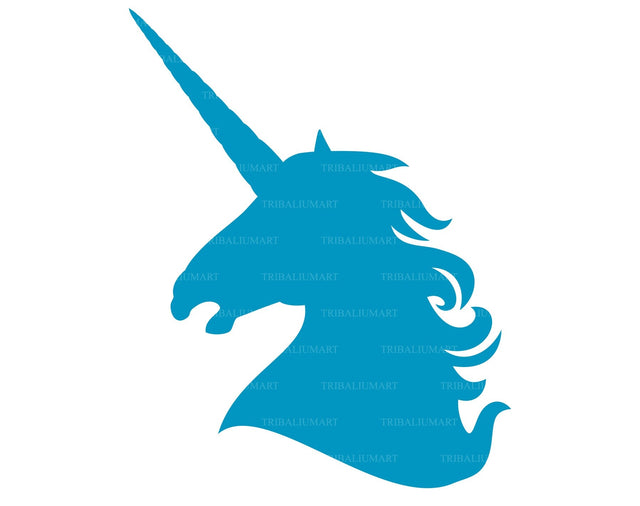 Unicorn head SVG TribaliumArtSF 