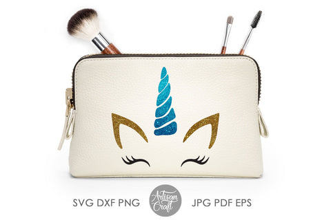 Unicorn head SVG with eyelashes SVG Artisan Craft SVG 