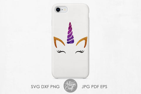 Unicorn head SVG with eyelashes SVG Artisan Craft SVG 