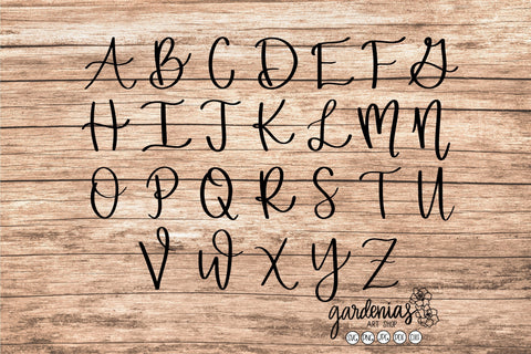 Unicorn Horn Monogram with Stars with Alphabet SVG Gardenias Art Shop 