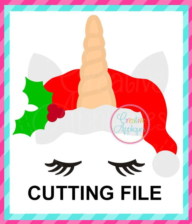 Unicorn Horn Santa Hat Crown Cut File Creative Appliques 