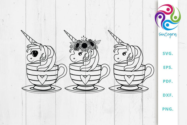 Unicorn In A Cup Svg Mini Bundle SVG Sintegra 
