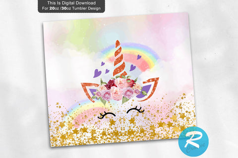 Unicorn Kids 20 oz / 30 oz Tumbler PNG Sublimation Regulrcrative 