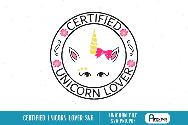 Unicorn Lover Svg Badge SVG Pinoyart Kreatib 