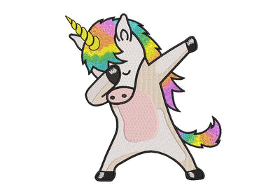 Unicorn machine embroidery design, dabbing unicorn ,4 sizes. Embroidery/Applique DESIGNS ArtEMByNatalia 