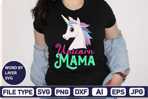 Unicorn Mama SVG Cut File SVG DesignPlante 503 