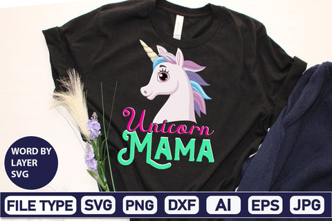 Unicorn Mama SVG Cut File SVG DesignPlante 503 