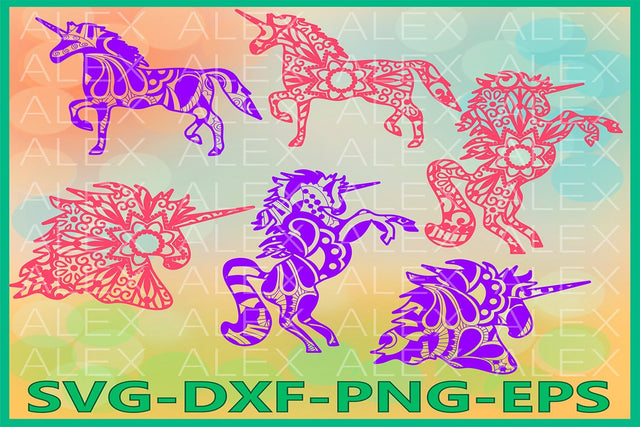 Unicorn Mandala SVG SVG AlexSVGStudio 