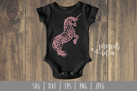 Unicorn Mandala Zentangle Mini Bundle - Set of 5 SVG SavoringSurprises 