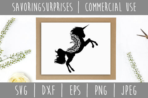 Unicorn Mandala Zentangle SVG SavoringSurprises 