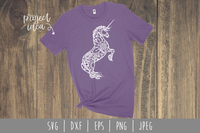 Unicorn Mandala Zentangle SVG SavoringSurprises 