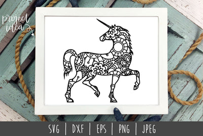 Unicorn Mandala Zentangle SVG SavoringSurprises 