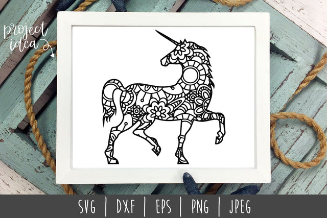 Unicorn Mandala Zentangle SVG SavoringSurprises 