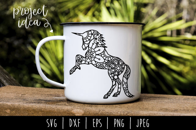 Unicorn Mandala Zentangle SVG SavoringSurprises 