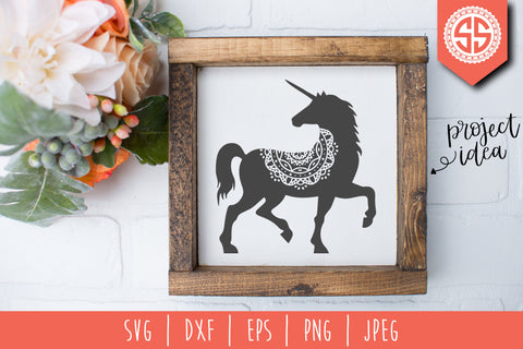 Unicorn Mandala Zentangle SVG SavoringSurprises 