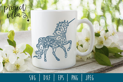 Unicorn Mandala Zentangle SVG SavoringSurprises 