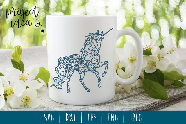 Unicorn Mandala Zentangle SVG SavoringSurprises 