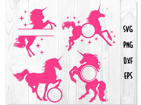 Unicorn Monogram Bundle SVG SVG CreativeStudioTM 