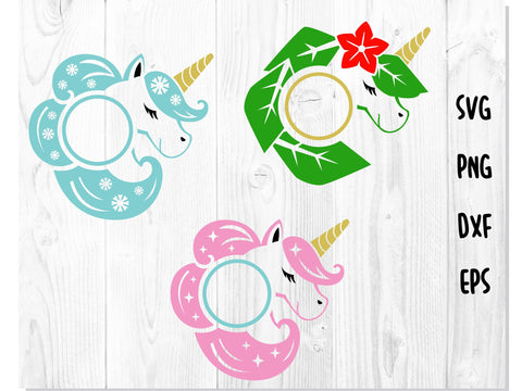 Unicorn Monogram Bundle SVG SVG CreativeStudioTM 
