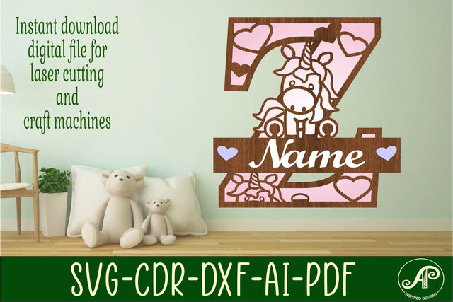 Unicorn Monogram Letter Z SVG Cut File SVG APInspireddesigns 