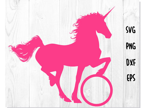 Unicorn Monogram SVG Cut File SVG CreativeStudioTM 