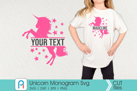 Unicorn Monogram Svg, Unicorn Svg, Unicorn Clip Art SVG Pinoyart Kreatib 
