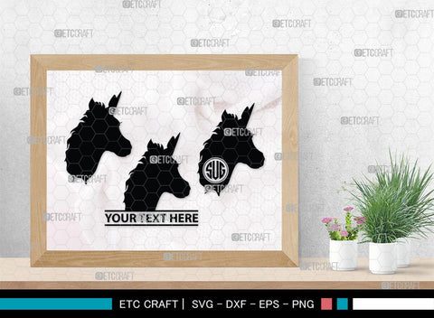 Unicorn Monogram, Unicorn Silhouette, Unicorn SVG, Unicorn Face Svg, Kids Unicorn Svg, Unicorn Eyelashes Svg, SB00413 SVG ETC Craft 
