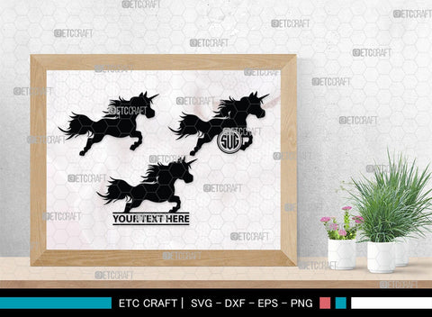 Unicorn Monogram, Unicorn Silhouette, Unicorn SVG, Unicorn Face Svg, Kids Unicorn Svg, Unicorn Eyelashes Svg, SB00413 SVG ETC Craft 