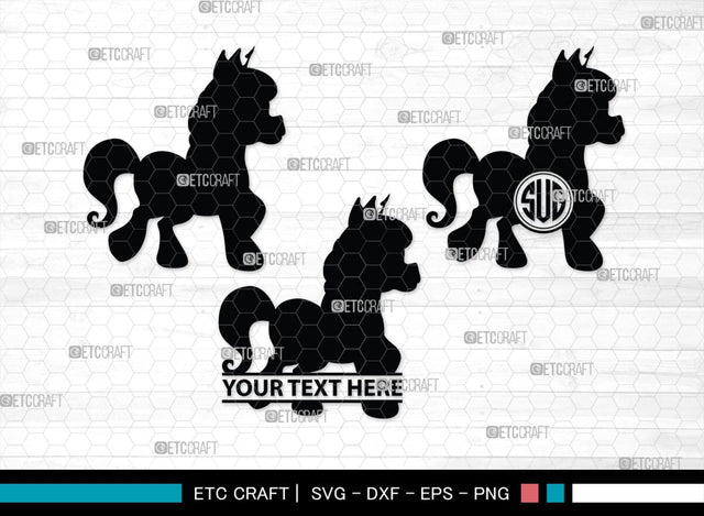 Unicorn Monogram, Unicorn Silhouette, Unicorn SVG, Unicorn Face Svg, Kids Unicorn Svg, Unicorn Eyelashes Svg, SB00413 SVG ETC Craft 