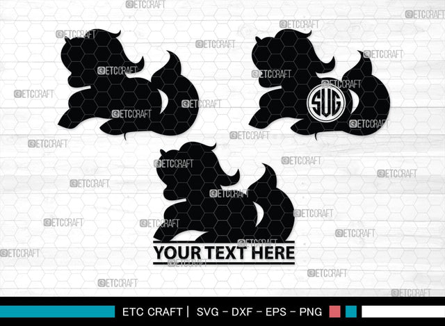 Unicorn Monogram, Unicorn Silhouette, Unicorn SVG, Unicorn Face Svg, Kids Unicorn Svg, Unicorn Eyelashes Svg, SB00413 SVG ETC Craft 