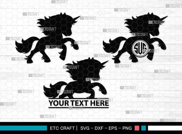 Unicorn Monogram, Unicorn Silhouette, Unicorn SVG, Unicorn Face Svg, Kids Unicorn Svg, Unicorn Eyelashes Svg, SB00413 SVG ETC Craft 