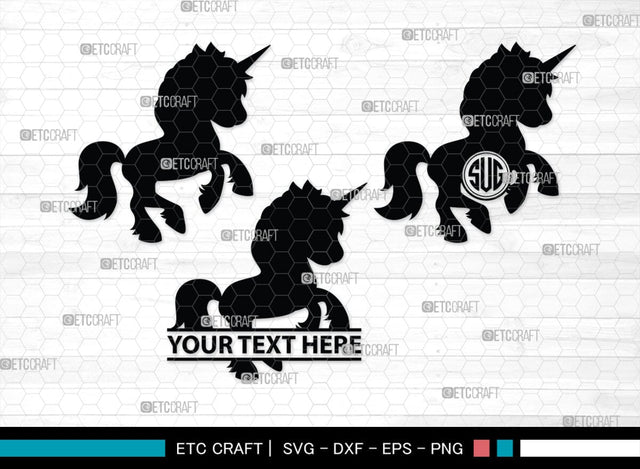 Unicorn Monogram, Unicorn Silhouette, Unicorn SVG, Unicorn Face Svg, Kids Unicorn Svg, Unicorn Eyelashes Svg, SB00413 SVG ETC Craft 