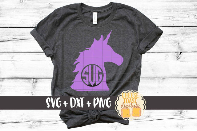 Unicorn Monogram - Unicorn SVG PNG DXF Cut File SVG Cheese Toast Digitals 
