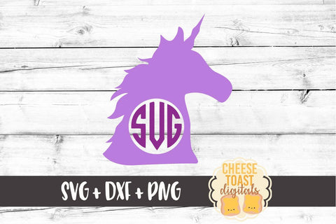 Unicorn Monogram - Unicorn SVG PNG DXF Cut File SVG Cheese Toast Digitals 