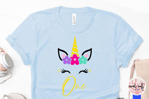 Unicorn one - Birthday SVG EPS DXF PNG Cutting File SVG CoralCutsSVG 