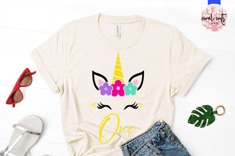 Unicorn one - Birthday SVG EPS DXF PNG Cutting File SVG CoralCutsSVG 