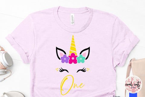 Unicorn one - Birthday SVG EPS DXF PNG Cutting File SVG CoralCutsSVG 