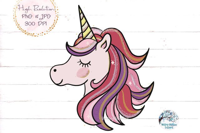 Unicorn PNG Sublimation Wispy Willow Designs 