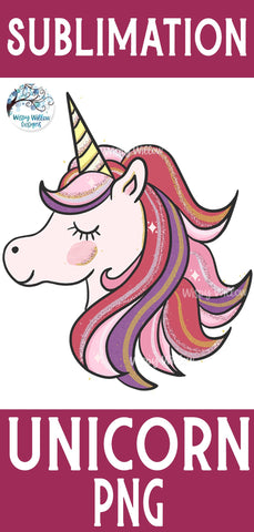 Unicorn PNG Sublimation Wispy Willow Designs 