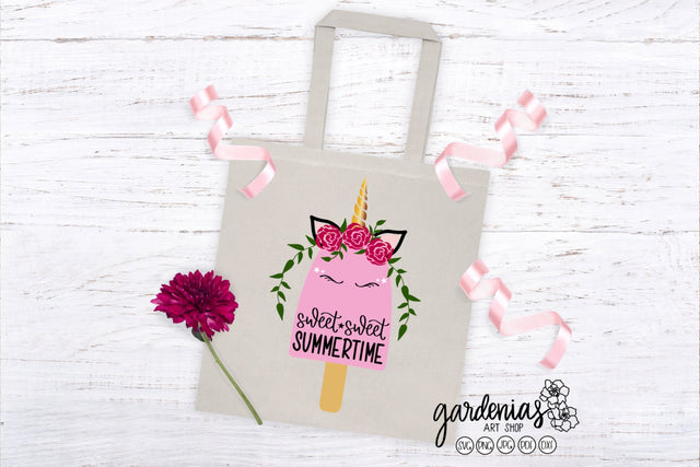 Unicorn Popsicle Summertime SVG SVG Gardenias Art Shop 