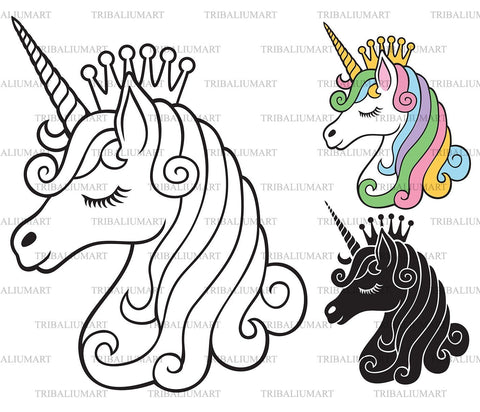 Unicorn princess SVG TribaliumArtSF 