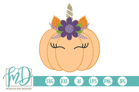 Unicorn Pumpkin SVG Morgan Day Designs 