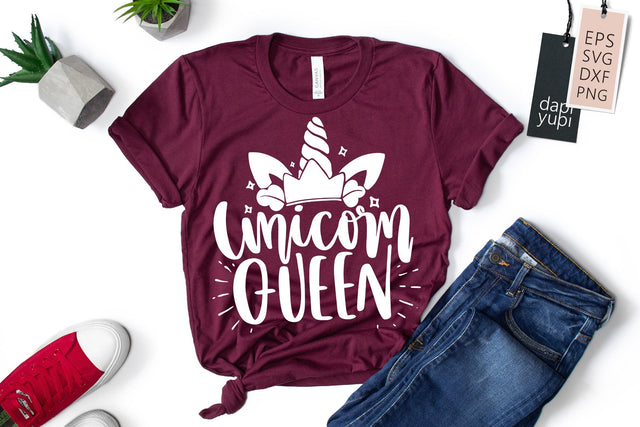 Unicorn Queen SVG dapiyupi store 
